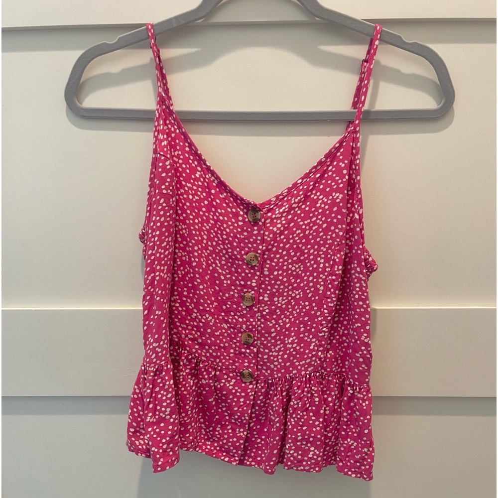 pink flowy tank